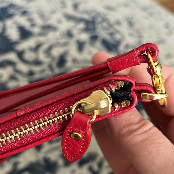 LODIS Genuine Red Leather Wristlet - Picture 10 of 10